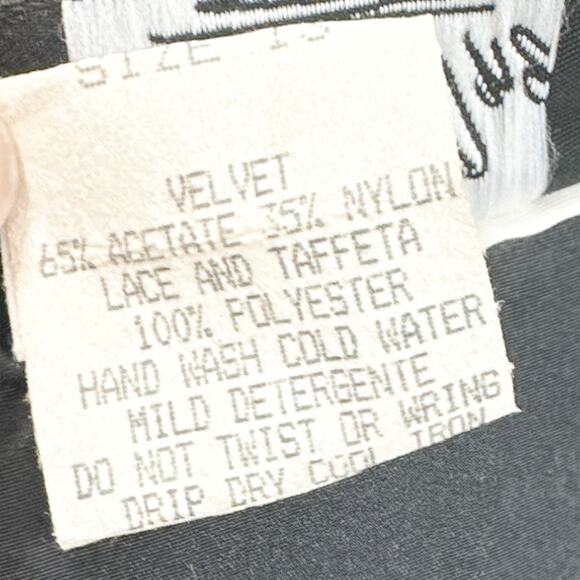 VTG 90s Black Mini Party Dress Women 13 Prom Puff Sleeve Witch Goth Grunge Punk - Picture 7 of 16